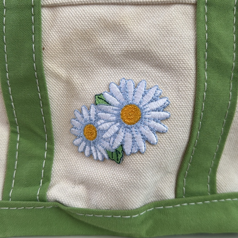 LL Bean Vtg Daisy Mini Tote - Picture 2 of 5